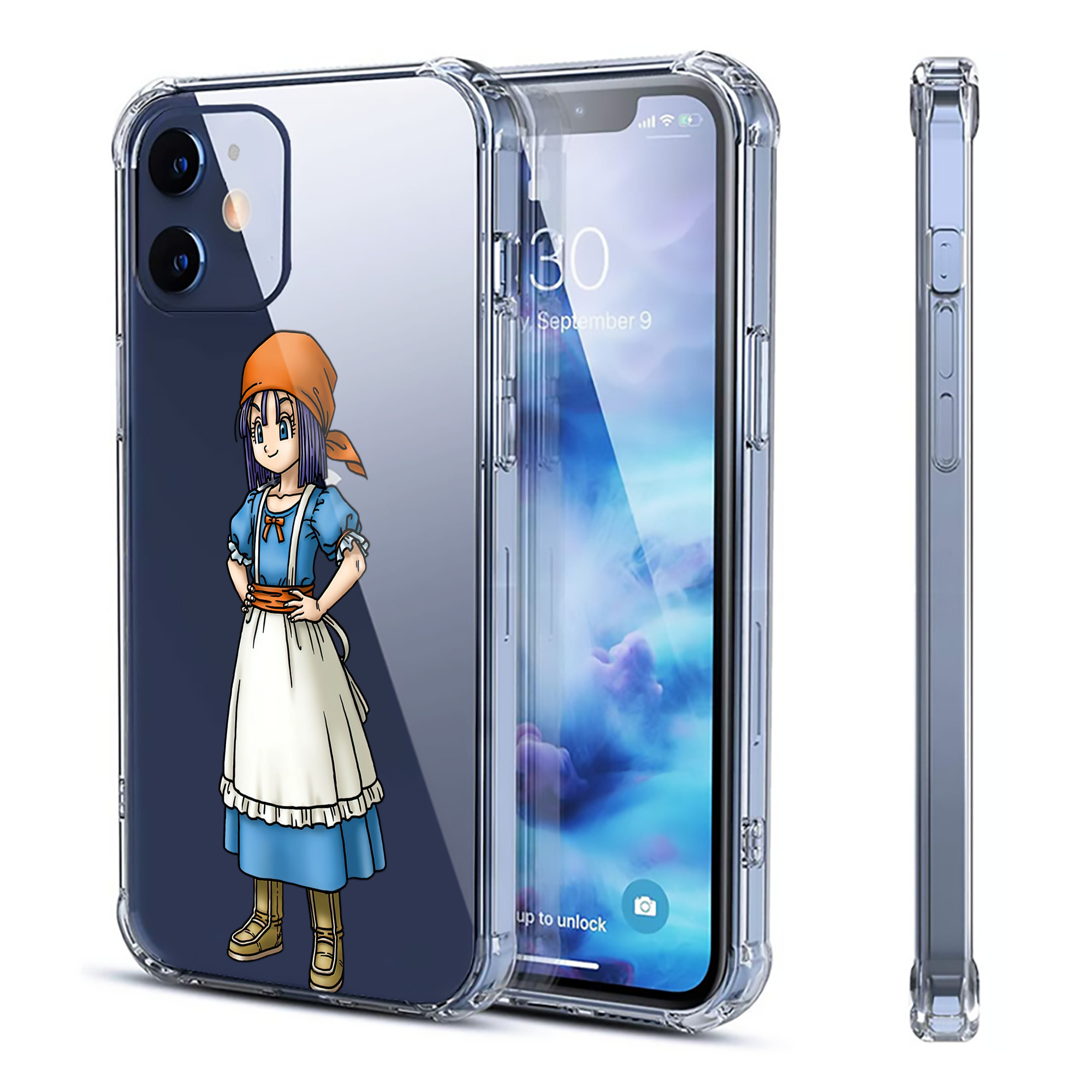 （画像用） ドラゴンクエスト Doragon Kuesuto Dragon Quest 【iPhone 12シリーズ対応】透明スマホケース（クリアソフトケース）